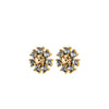 Dyrberg/Kern Aude Green Solitaire Earrings, Gold & Grey