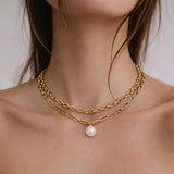 Dyrberg/Kern Aurelia Pearl Necklace, Gold