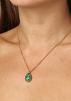 Dyrberg/Kern Bailey Tear Drop Necklace, Green