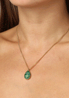 Dyrberg/Kern Bailey Tear Drop Necklace, Green