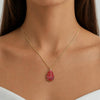 Dyrberg/Kern Bailey Necklace, Red & Gold