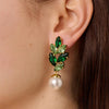 Dyrberg/Kern Balete Earrings, Gold & Green