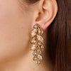Dyrberg/Kern Banyan Leaf Earrings, Gold