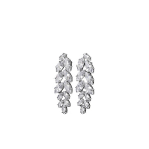 Dyrberg/Kern Banyan Leaf Earrings, Silver