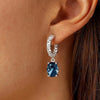 Dyrberg/Kern Barbara Drop Earrings, Blue & Silver