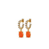 Dyrberg/Kern Barbara Drop Earrings, Gold & Orange