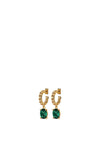 Dyrberg/Kern Barbara Drop Earrings, Emerald Green & Gold