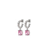 Dyrberg/Kern Barbara Hoop Earrings, Silver & Light Rose