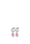 Dyrberg/Kern Barbara Hoop Earrings, Silver & Light Rose