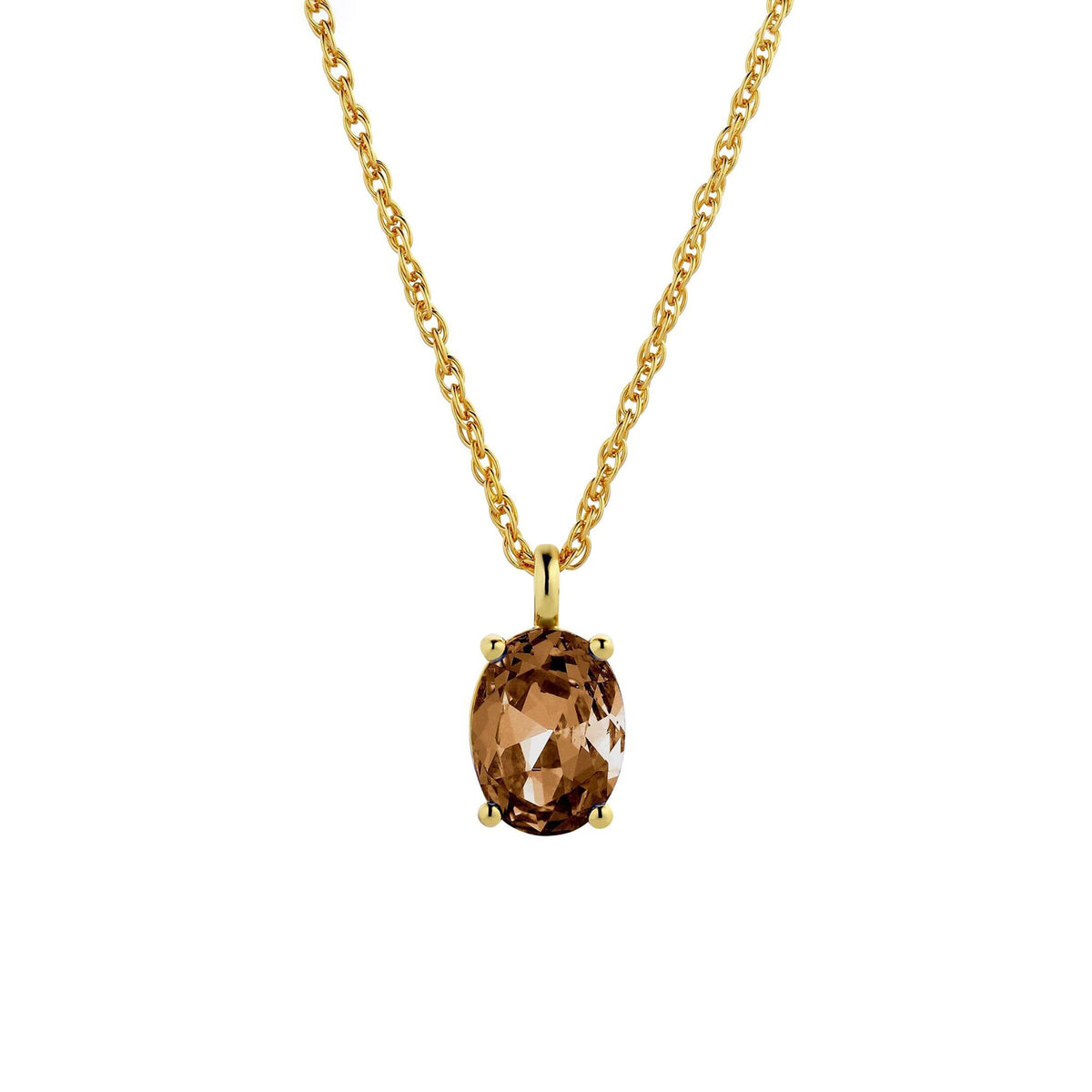 Dyrberg/Kern Barga Necklace, Brown & Gold