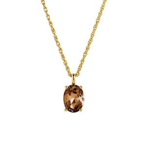 Dyrberg/Kern Barga Necklace, Brown & Gold