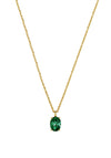 Dyrberg/Kern Barga Necklace, Emerald Green & Gold