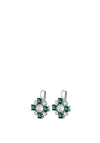 Dyrberg/Kern Batti Earrings, Silver & Green