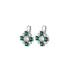 Dyrberg/Kern Batti Earrings, Silver & Green