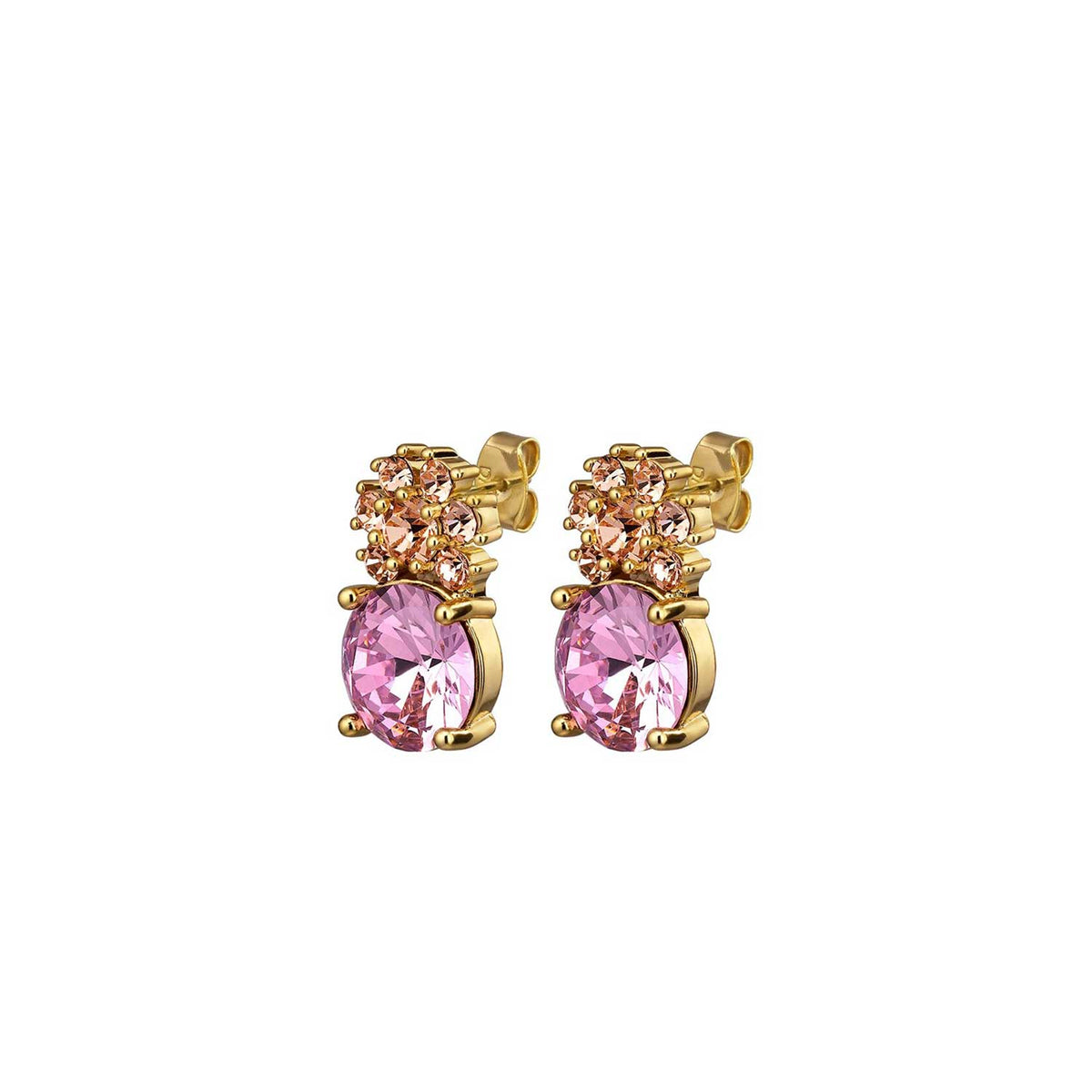 Dyrberg/Kern Beckia Floral Earrings, Gold & Light Pink
