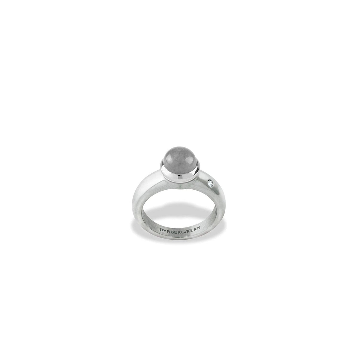 Dyrberg/Kern Bud Ring Topper, Silver & Grey