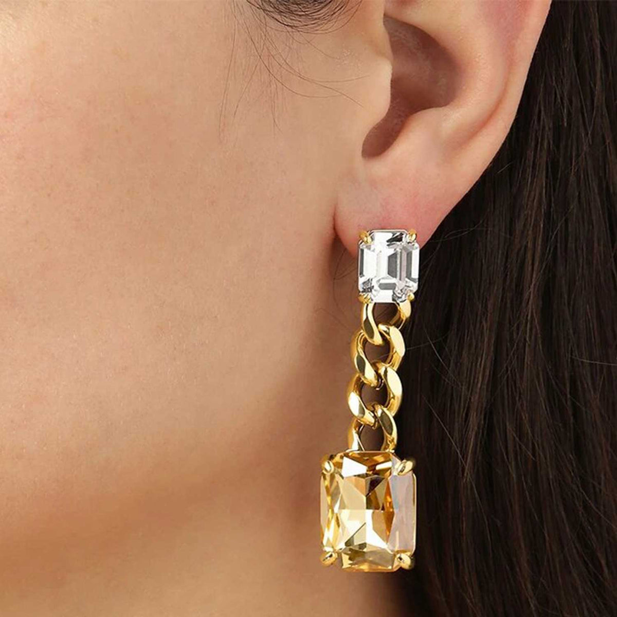 Dyrberg/Kern Calla Chain Link Drop Earrings, Gold