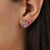 Dyrberg/Kern Carnea Floral Earrings, Gold Multi