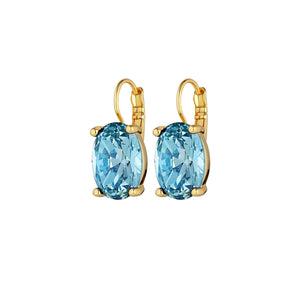 Dyrberg/Kern Chantal Drop Earrings, Aqua Blue and Gold