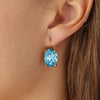 Dyrberg/Kern Chantal Drop Earrings, Aqua Blue and Gold