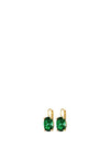 Dyrberg/Kern Chantal Earrings, Emerald & Gold