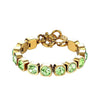 Dyrberg/Kern Conian Bracelet, Light Green & Gold
