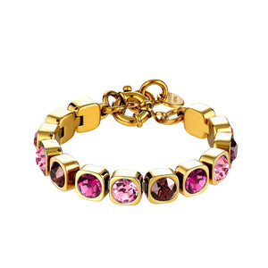 Dyrberg/Kern Conian Bracelet, Gold & Pink Multi