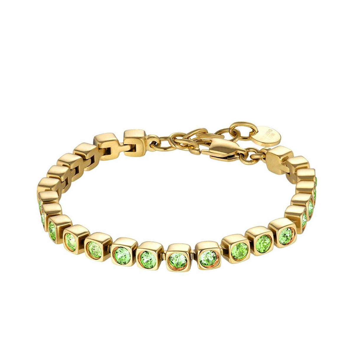 Dyrberg/Kern Cory Bracelet, Light Green & Gold