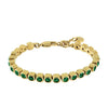 Dyrberg/Kern Cory Bracelet, Gold & Green