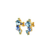 Dyrberg/Kern Curra Earrings, Gold & Aqua Blue