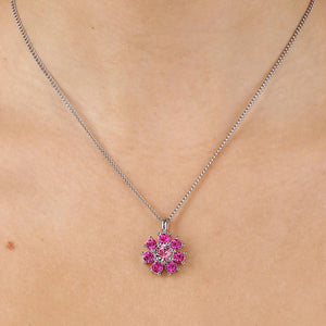 Dyrberg/Kern Delise Necklace, Silver & Pink Multi