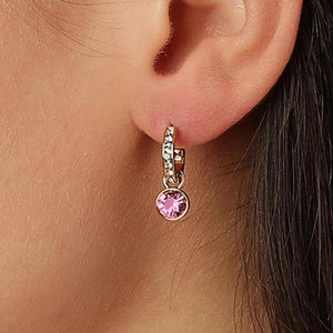 Dyrberg/Kern Dessa Earrings, Gold & Pink