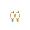 Dyrberg/Kern Diega Half Hoop Earrings, Light Green & Gold