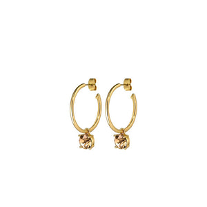 Dyrberg/Kern Diega Half Hoop Earrings, Yellow & Gold