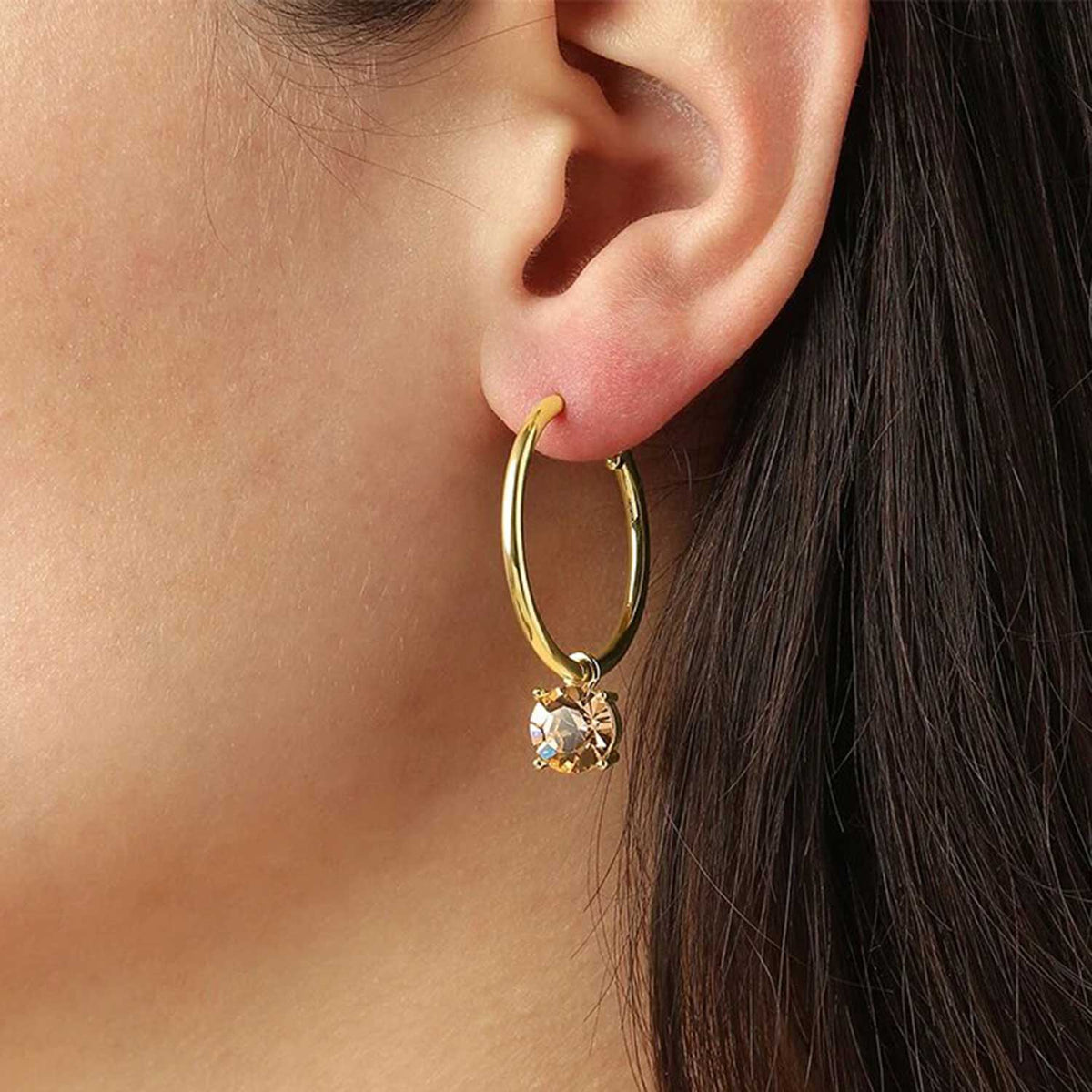Dyrberg/Kern Diega Half Hoop Earrings, Yellow & Gold