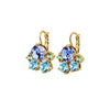 Dyrberg/Kern Disar Earrings, Gold & Aqua Blue