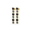 Dyrberg/Kern Echo Pearl Earrings, Black & Gold