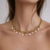 Dyrberg/Kern Elena Pearl Necklace, Gold