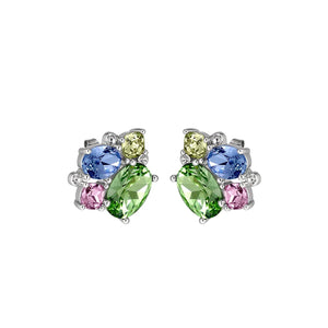 Dyrberg/Kern Emma Earrings, Silver & Pastel Multi