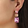 Dyrberg/Kern Esmara Drop Earrings, Ombre Pink & Gold