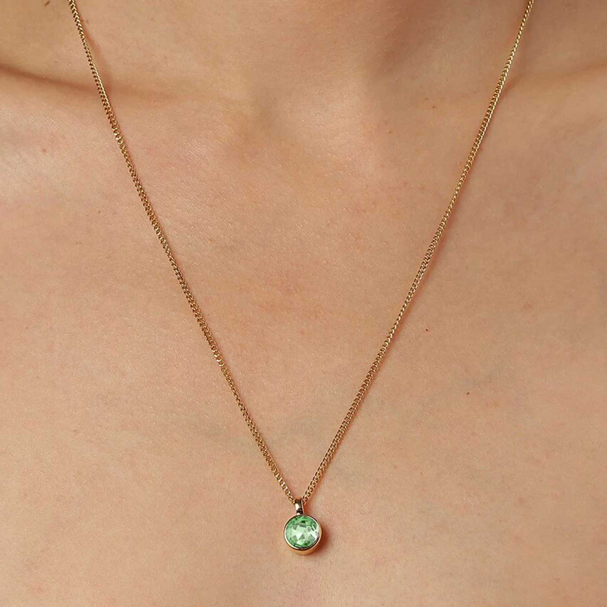 Dyrberg/Kern Ette Necklace, Light Green & Gold