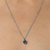 Dyrberg/Kern Ette Royal Blue Pendant Necklace, Silver