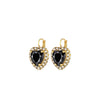 Dyrberg/Kern Felicia Heart Earrings, Black & Gold