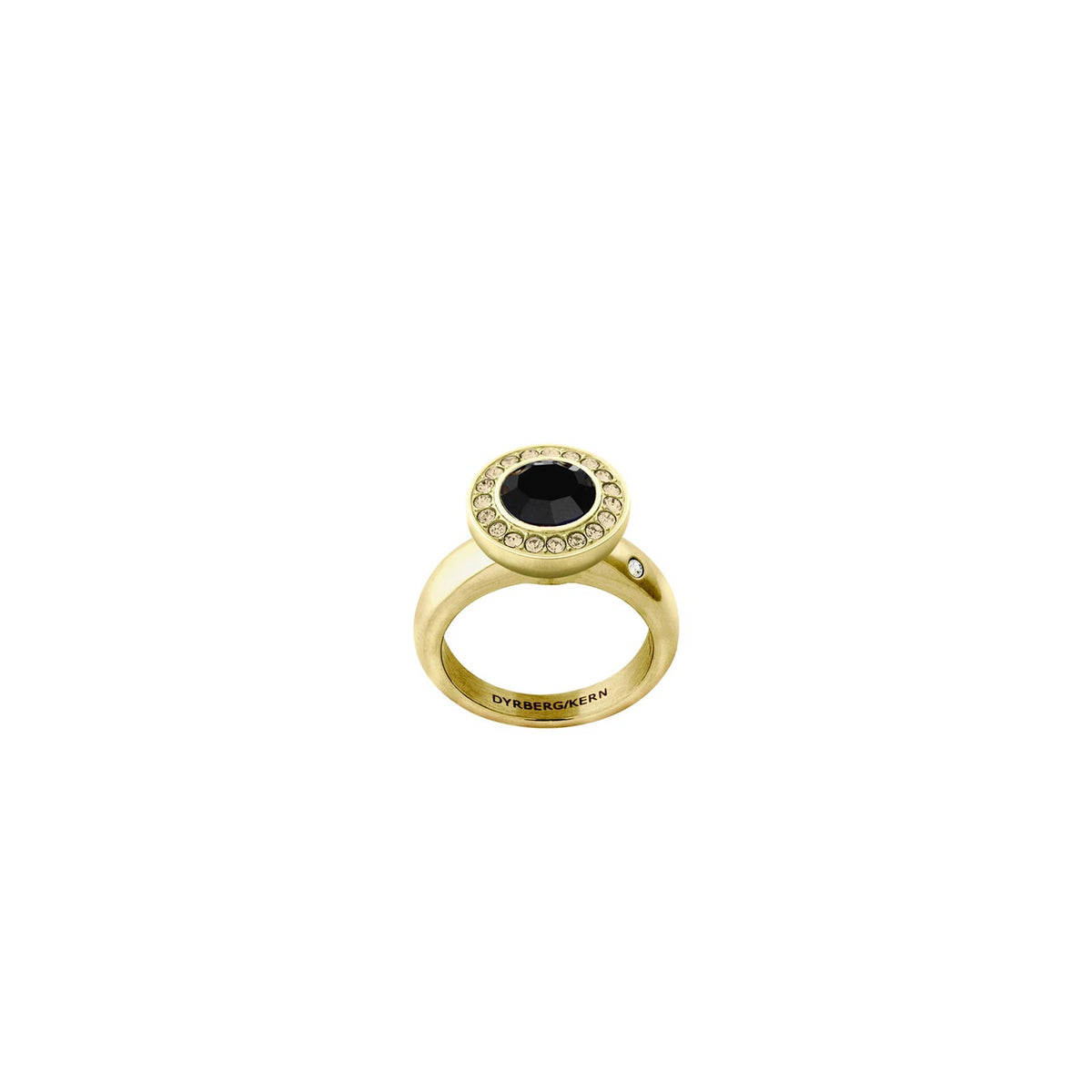 Dyrberg/Kern Grace Ring Topper, Gold & Black