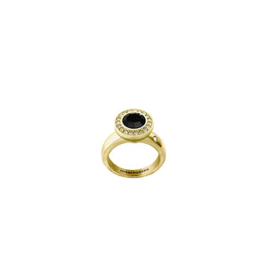 Dyrberg/Kern Grace Ring Topper, Gold & Black