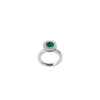 Dyrberg/Kern Grace Ring Topper, Silver & Green
