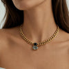 Dyrberg/Kern Holl Necklace, Black & Gold