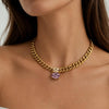 Dyrberg/Kern Holl Necklace, Vintage Rose & Gold