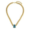 Dyrberg/Kern Holl Necklace, Turquoise & Gold