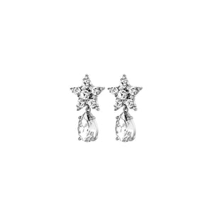 Dyrberg/Kern Hydra Star Drop Earrings, Silver